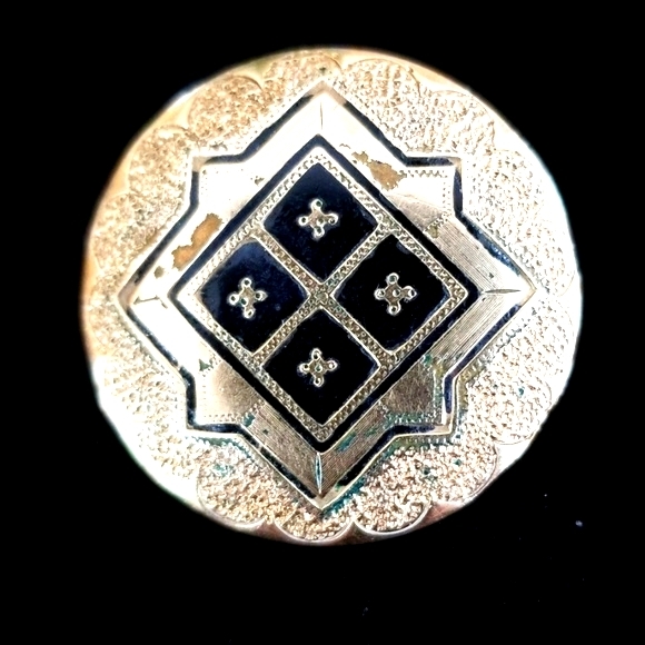 Vintage 1920s Art Deco Gold Plated Brooch Pin - Picture 5 of 11